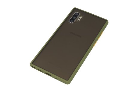 BAOHU Hoesje Geschikt voor de Samsung Galaxy Note 10 Plus - Hard Case Backcover Telefoonhoesje - Groen