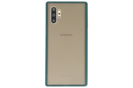 BAOHU Hoesje Geschikt voor de Samsung Galaxy Note 10 Plus - Hard Case Backcover Telefoonhoesje - Donker Groen