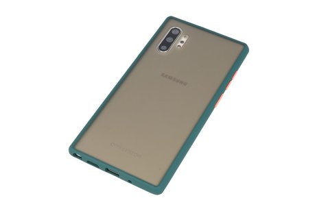 BAOHU Hoesje Geschikt voor de Samsung Galaxy Note 10 Plus - Hard Case Backcover Telefoonhoesje - Donker Groen