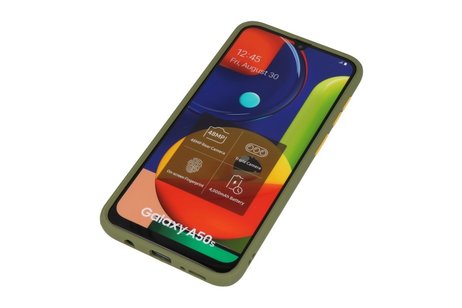 BAOHU Hoesje Geschikt voor de Samsung Galaxy A50 - Hard Case Backcover Telefoonhoesje - Groen
