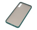 BAOHU Hoesje Geschikt voor de Samsung Galaxy A70 - Hard Case Backcover Telefoonhoesje - Donker Groen