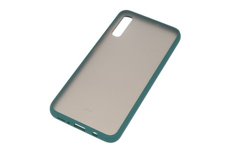 BAOHU Hoesje Geschikt voor de Samsung Galaxy A70 - Hard Case Backcover Telefoonhoesje - Donker Groen