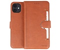 KAIYUE - Luxe Portemonnee Hoesje - Pasjeshouder Telefoonhoesje - Wallet Case - Geschikt voor iPhone 11 Bruin