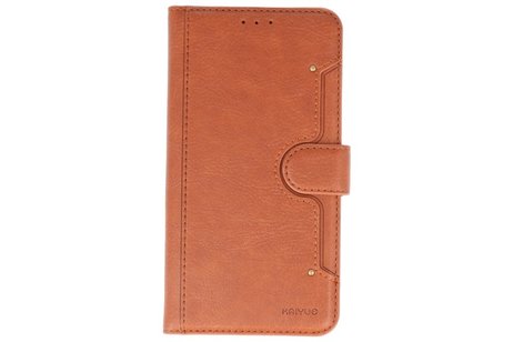 BAOHU KAIYUE - Luxe Portemonnee Hoesje - Pasjeshouder Telefoonhoesje - Wallet Case - Geschikt voor iPhone 11 Bruin