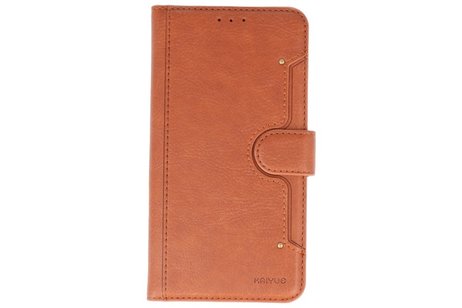 KAIYUE - Luxe Portemonnee Hoesje - Pasjeshouder Telefoonhoesje - Wallet Case - Geschikt voor iPhone 11 Bruin