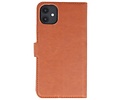 KAIYUE - Luxe Portemonnee Hoesje - Pasjeshouder Telefoonhoesje - Wallet Case - Geschikt voor iPhone 11 Bruin