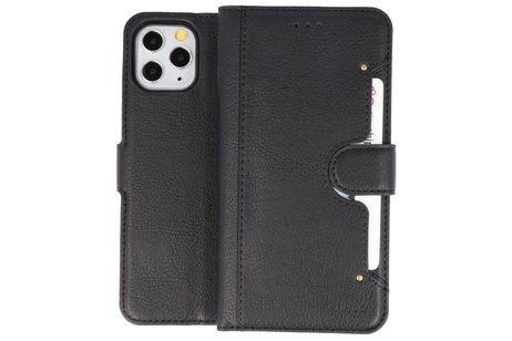 KAIYUE - Luxe Portemonnee Hoesje - Pasjeshouder Telefoonhoesje - Wallet Case - Geschikt voor iPhone 11 Pro Zwart