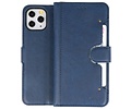 BAOHU KAIYUE - Luxe Portemonnee Hoesje - Pasjeshouder Telefoonhoesje - Wallet Case - Geschikt voor iPhone 11 Pro Navy