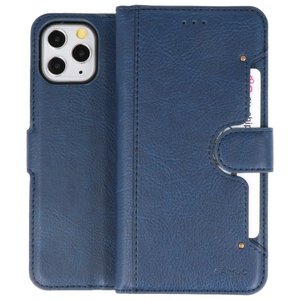 BAOHU KAIYUE - Luxe Portemonnee Hoesje - Pasjeshouder Telefoonhoesje - Wallet Case - Geschikt voor iPhone 11 Pro Navy