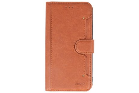 BAOHU KAIYUE - Luxe Portemonnee Hoesje - Pasjeshouder Telefoonhoesje - Wallet Case - Geschikt voor iPhone 11 Pro Bruin