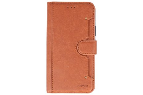 KAIYUE - Luxe Portemonnee Hoesje - Pasjeshouder Telefoonhoesje - Wallet Case - Geschikt voor iPhone 11 Pro Bruin