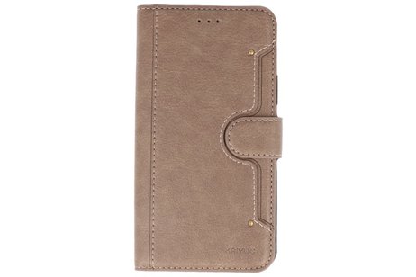 BAOHU KAIYUE - Luxe Portemonnee Hoesje - Pasjeshouder Telefoonhoesje - Wallet Case - Geschikt voor iPhone 11 Pro Grijs
