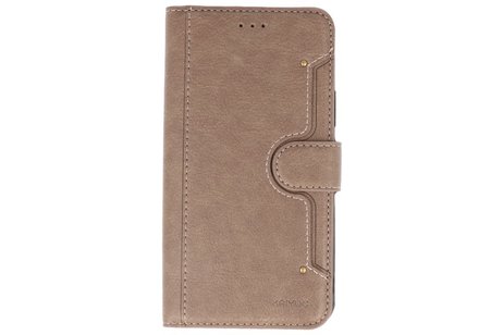 KAIYUE - Luxe Portemonnee Hoesje - Pasjeshouder Telefoonhoesje - Wallet Case - Geschikt voor iPhone 11 Pro Grijs