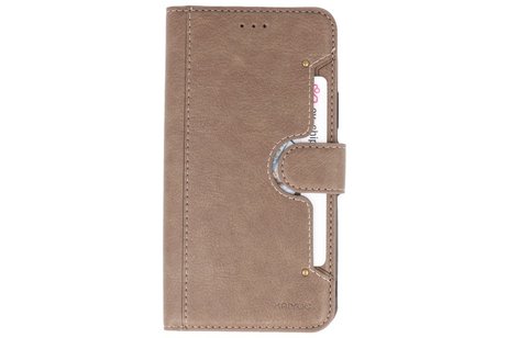 BAOHU KAIYUE - Luxe Portemonnee Hoesje - Pasjeshouder Telefoonhoesje - Wallet Case - Geschikt voor iPhone 11 Pro Grijs