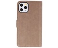 BAOHU KAIYUE - Luxe Portemonnee Hoesje - Pasjeshouder Telefoonhoesje - Wallet Case - Geschikt voor iPhone 11 Pro Grijs