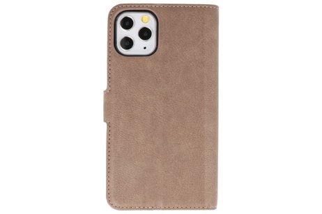 BAOHU KAIYUE - Luxe Portemonnee Hoesje - Pasjeshouder Telefoonhoesje - Wallet Case - Geschikt voor iPhone 11 Pro Grijs
