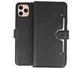 KAIYUE - Luxe Portemonnee Hoesje - Pasjeshouder Telefoonhoesje - Wallet Case - Geschikt voor iPhone 11 Pro Max Zwart