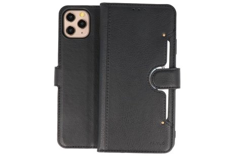 BAOHU KAIYUE - Luxe Portemonnee Hoesje - Pasjeshouder Telefoonhoesje - Wallet Case - Geschikt voor iPhone 11 Pro Max Zwart