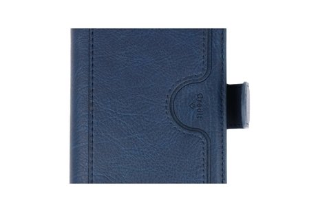 BAOHU KAIYUE - Luxe Portemonnee Hoesje - Pasjeshouder Telefoonhoesje - Wallet Case - Geschikt voor iPhone 11 Pro Max Navy