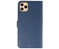 KAIYUE - Luxe Portemonnee Hoesje - Pasjeshouder Telefoonhoesje - Wallet Case - Geschikt voor iPhone 11 Pro Max Navy