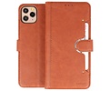 KAIYUE - Luxe Portemonnee Hoesje - Pasjeshouder Telefoonhoesje - Wallet Case - Geschikt voor iPhone 11 Pro Max Bruin