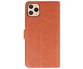 KAIYUE - Luxe Portemonnee Hoesje - Pasjeshouder Telefoonhoesje - Wallet Case - Geschikt voor iPhone 11 Pro Max Bruin