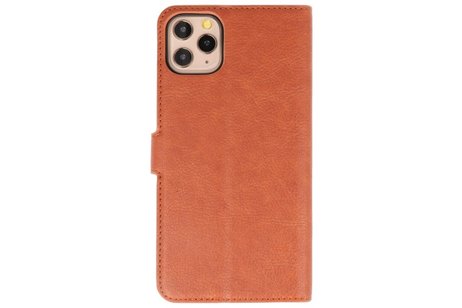 KAIYUE - Luxe Portemonnee Hoesje - Pasjeshouder Telefoonhoesje - Wallet Case - Geschikt voor iPhone 11 Pro Max Bruin