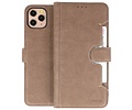 KAIYUE - Luxe Portemonnee Hoesje - Pasjeshouder Telefoonhoesje - Wallet Case - Geschikt voor iPhone 11 Pro Max Grijs