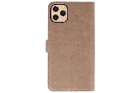 BAOHU KAIYUE - Luxe Portemonnee Hoesje - Pasjeshouder Telefoonhoesje - Wallet Case - Geschikt voor iPhone 11 Pro Max Grijs