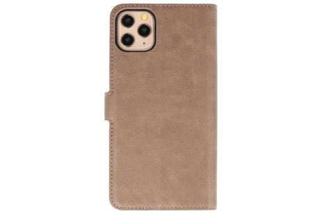 KAIYUE - Luxe Portemonnee Hoesje - Pasjeshouder Telefoonhoesje - Wallet Case - Geschikt voor iPhone 11 Pro Max Grijs