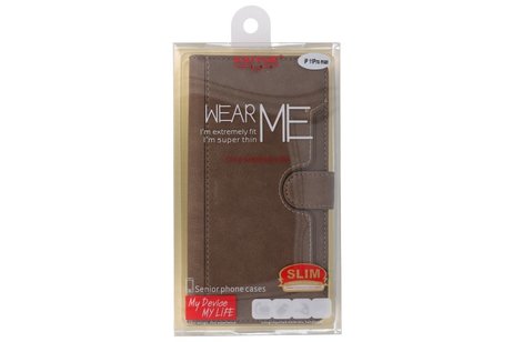 BAOHU KAIYUE - Luxe Portemonnee Hoesje - Pasjeshouder Telefoonhoesje - Wallet Case - Geschikt voor iPhone 11 Pro Max Grijs