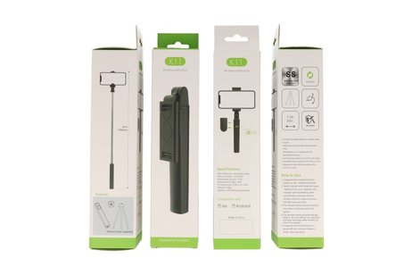 Bluetooth Selfie Stick ( Model K11 ) Wit