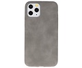 BAOHU Leder Design Back Cover Geschikt voor iPhone 11 Pro Grijs