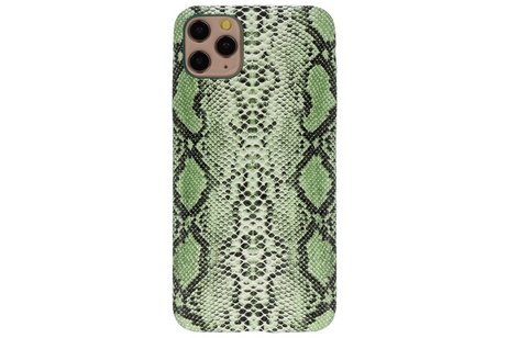 BAOHU Slang Design Back Cover - Hoesje Geschikt voor iPhone 11 Pro Max Groen