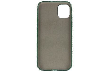 BAOHU Slang Design Back Cover - Hoesje Geschikt voor iPhone 11 Pro Max Groen