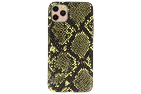 BAOHU Slang Design Back Cover - Hoesje Geschikt voor iPhone 11 Pro Max Donker Groen