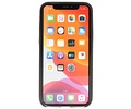 Leder Design Back Cover Geschikt voor iPhone 11 Pro Zwart