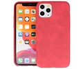 BAOHU Leder Design Back Cover Geschikt voor iPhone 11 Pro Rood