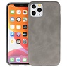 Leder Design Back Cover iPhone 11 Pro Grijs