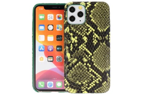BAOHU Slang Design Back Cover - Hoesje Geschikt voor iPhone 11 Pro Donker Groen