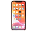 BAOHU Leder Design Back Cover Geschikt voor iPhone 11 Pro Max Donker Bruin