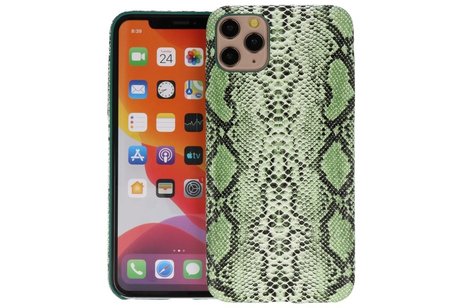 BAOHU Slang Design Back Cover - Hoesje Geschikt voor iPhone 11 Pro Max Groen