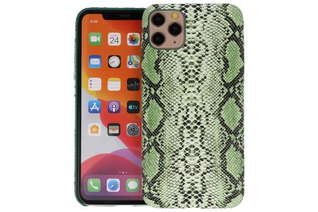 Slang Design Back Cover voor iPhone 11 Pro Max Groen