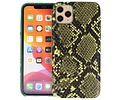 Slang Design Back Cover voor iPhone 11 Pro Max Donker Groen