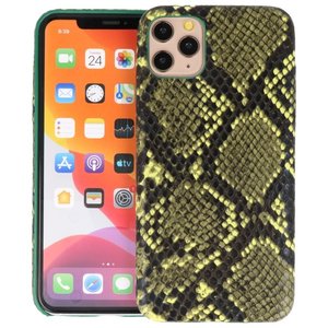 BAOHU Slang Design Back Cover - Hoesje Geschikt voor iPhone 11 Pro Max Donker Groen