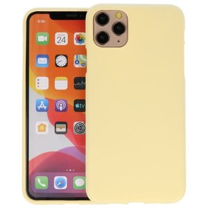 BAOHU Hoesje Geschikt voor de iPhone 11 Pro Max - Backcover Color Telefoonhoesje - Geel