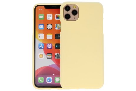 BAOHU Hoesje Geschikt voor de iPhone 11 Pro Max - Backcover Color Telefoonhoesje - Geel