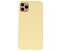 BackCover Hoesje Color Telefoonhoesje voor iPhone 11 Pro Max - Geel