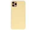 BAOHU Hoesje Geschikt voor de iPhone 11 Pro Max - Backcover Color Telefoonhoesje - Geel