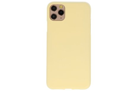 BackCover Hoesje Color Telefoonhoesje voor iPhone 11 Pro Max - Geel